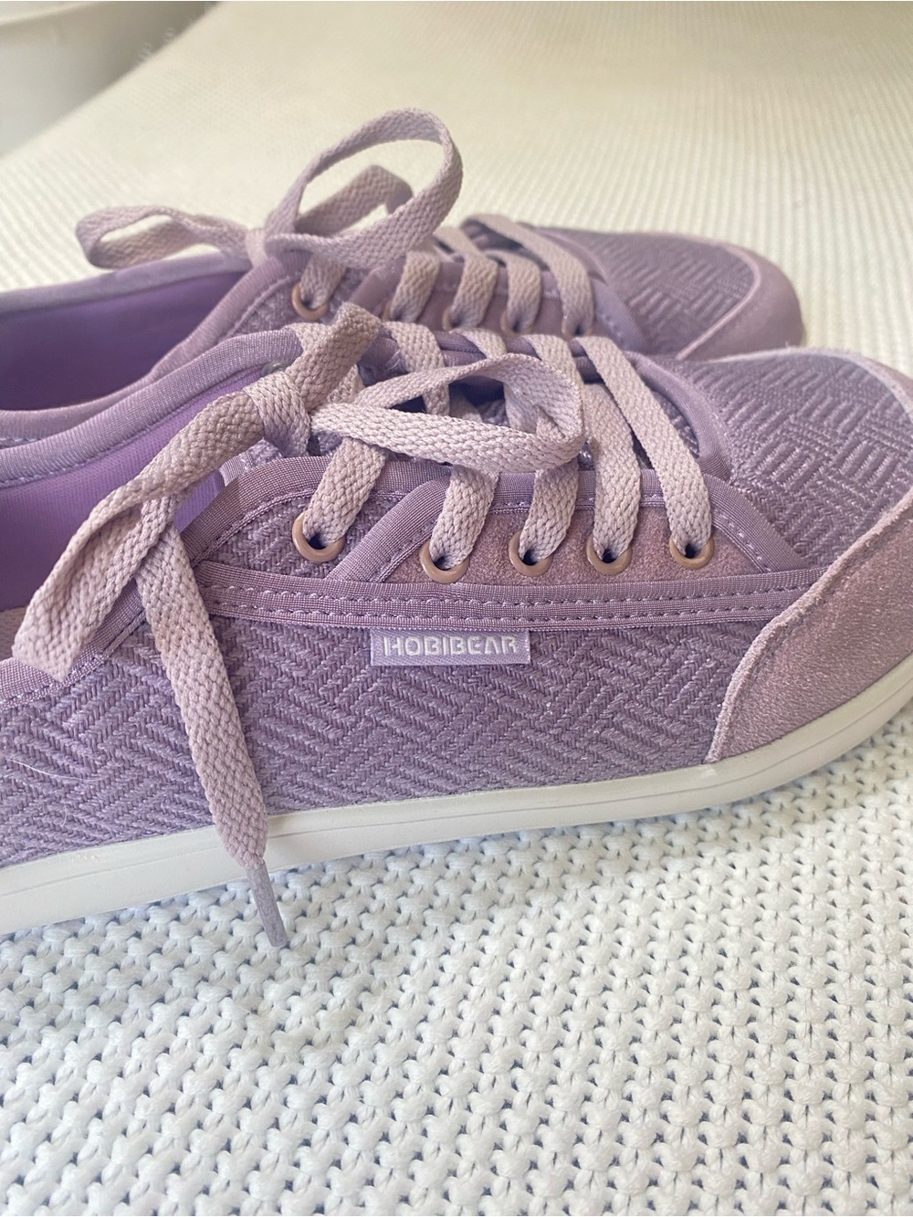 Hobibear Lavender Lace-Up Casual Sneakers - Picture 2 of 6